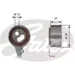 Натяжной ролик ГРМ GATES KCHCX8A OHKRE M 412497 T41292 изображение 0