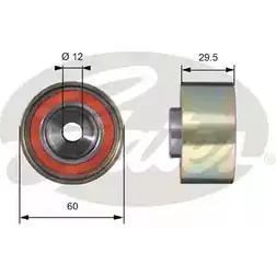 Ролик ремня ГРМ, обводной, паразитный GATES T42026 333G F 412529 R5S2V изображение 0