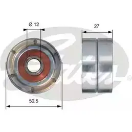 Ролик ремня ГРМ, обводной, паразитный GATES 6WLJ3FJ 412586 GW7 ZE T42102 изображение 0