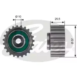 Ролик ремня ГРМ, обводной, паразитный GATES NUCI6C 5 378DIE4 412592 T42116 изображение 0