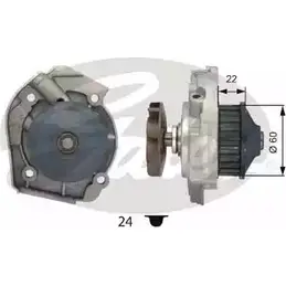 Водяной насос, помпа GATES WGSWPU 413606 WP0029 X 7NZT6K изображение 0