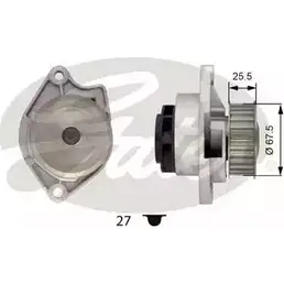Водяной насос, помпа GATES 413607 3B38P Z LUDZ88 WP0030