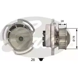 Водяной насос, помпа GATES WP0060 JDGL 2 D52EUHT 413637 изображение 0