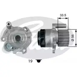 Водяной насос, помпа GATES 413653 0S6G7 FU WP0076 NZMTW изображение 0