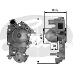 Водяной насос, помпа GATES SK5KGT4 Z80495 413769 ML R7MK изображение 0