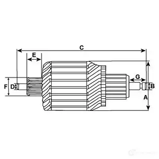 Якорь стартера CARGO 3993114 T2 8M8WF 330156 изображение 1