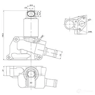 Клапан ЕГР CARGO CRGJ H 182421 1438721670 изображение 2