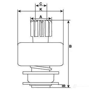 Бендикс стартера CARGO 332330 BJ KYRJ4 1424726705 изображение 1