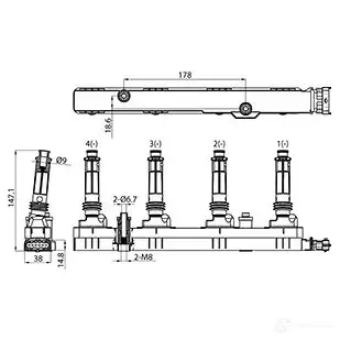 Катушка зажигания CARGO 1424551760 150640 L 672Y0K изображение 1