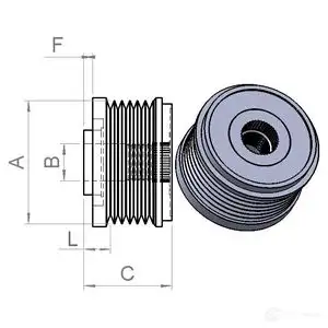 Шкив генератора CARGO 138807 0VV4Z 9 3989716 изображение 1