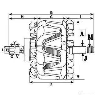 Ротор генератора CARGO 1E73 Z63 3989348 137335 изображение 1