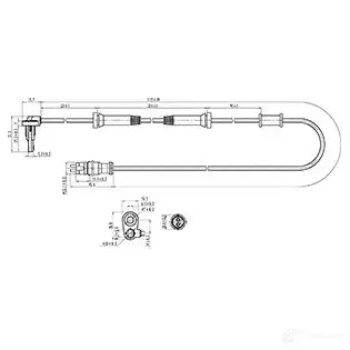 Датчик АБС CARGO XW4 6R6O 1439203568 182323 - Изображение 1