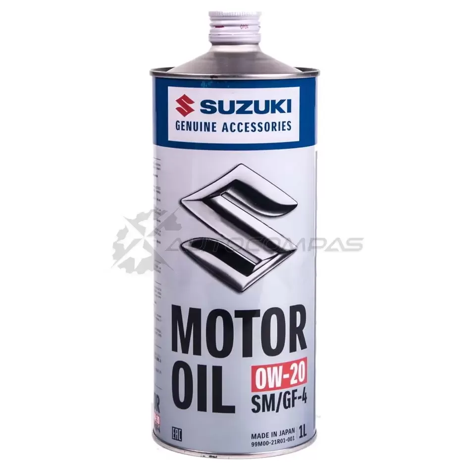 Моторное масло синтетическое Motor Oil SM 0W-20, 1 л SUZUKI ZHB II8 1436949689 99M0021R01001 изображение 0