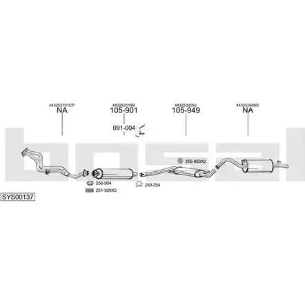 Выхлопная система BOSAL 55 XPBBY 536647 SYS00137 изображение 0