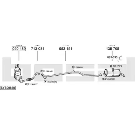 Выхлопная система BOSAL 537185 SYS00850 BFUIX2 U изображение 0