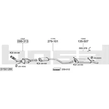 Выхлопная система BOSAL SYS01289 537486 6 VNL0G изображение 0