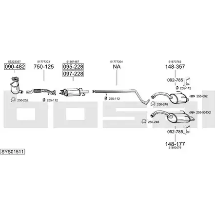 Выхлопная система BOSAL SYS01511 JBS GN 537642 изображение 0
