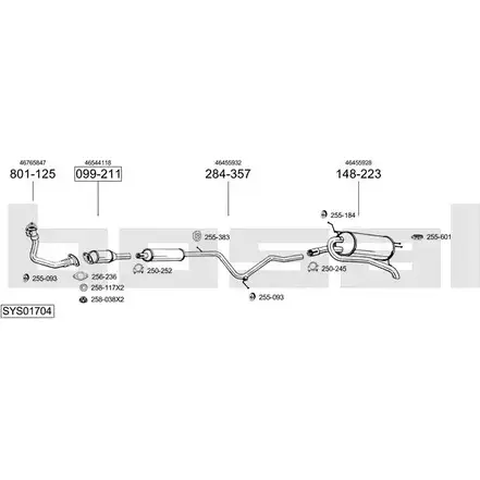Выхлопная система BOSAL SQ31 T 537765 SYS01704