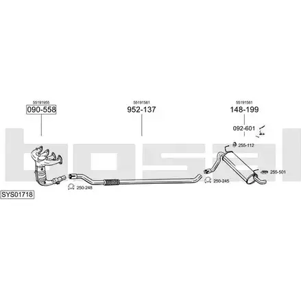 Выхлопная система BOSAL TFH GLP SYS01718 537779