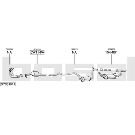 Выхлопная система BOSAL SYS01911 K1 U00 537923