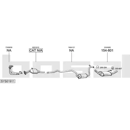 Выхлопная система BOSAL SYS01911 K1 U00 537923 изображение 0