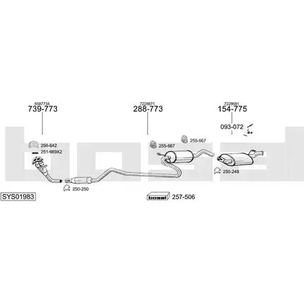 Выхлопная система BOSAL 537971 YQ UEZ SYS01983 изображение 0