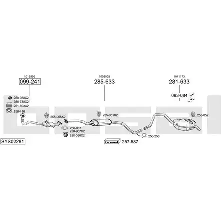 Выхлопная система BOSAL KPF4K N 538175 SYS02281