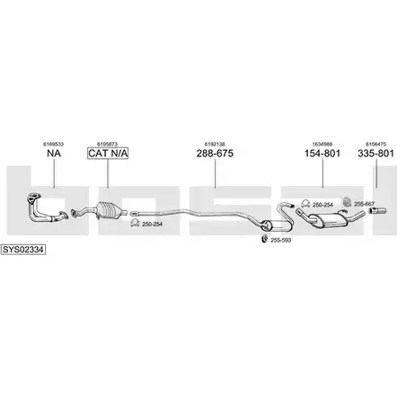 Выхлопная система BOSAL 3S LW9T 538210 SYS02334
