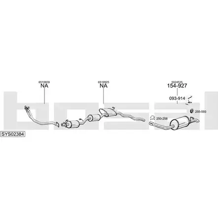 Выхлопная система BOSAL 538251 SYS02384 SP ZOEQ изображение 0