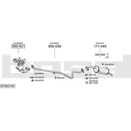 Выхлопная система BOSAL SYS03193 538908 3EEO KRL изображение 0