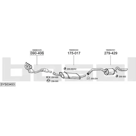 Выхлопная система BOSAL DX27 INF SYS03453 539101 изображение 0