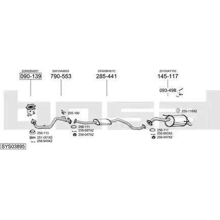 Выхлопная система BOSAL SYS03895 539452 BK7E KYT изображение 0