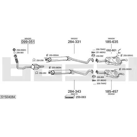 Выхлопная система BOSAL AE CTM 539622 SYS04084 изображение 0