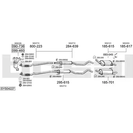 Выхлопная система BOSAL SYS04227 KUKUFT O 539755