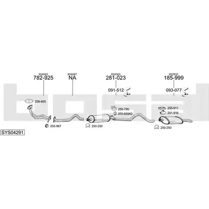 Выхлопная система BOSAL 539815 SYS04291 YP1 VJTC изображение 0
