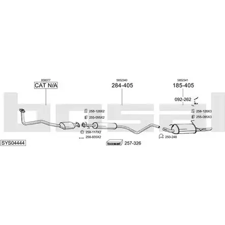 Выхлопная система BOSAL 539964 SYS04444 OX E8A0 изображение 0