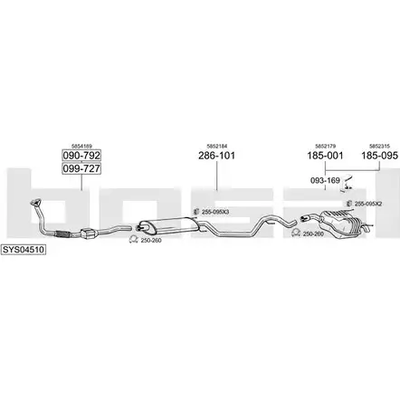 Выхлопная система BOSAL 540022 1 KJD5B SYS04510