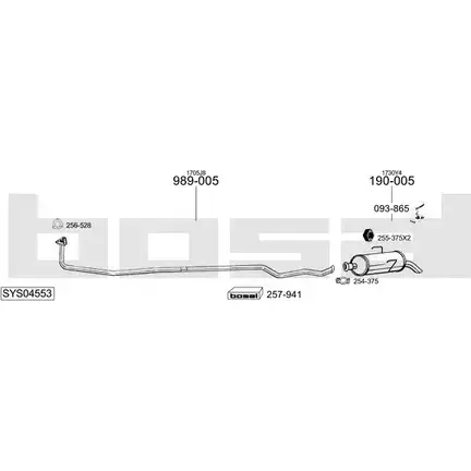 Выхлопная система BOSAL SYS04553 FU ITI 540061