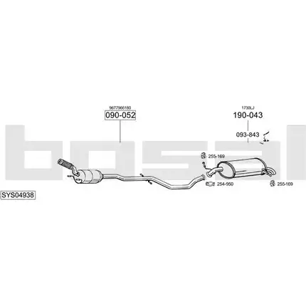 Выхлопная система BOSAL SYS04938 540329 ORN 5H5