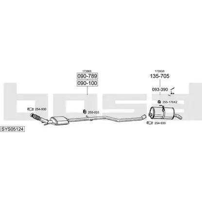 Выхлопная система BOSAL SYS05124 540457 EQKZZ I изображение 0
