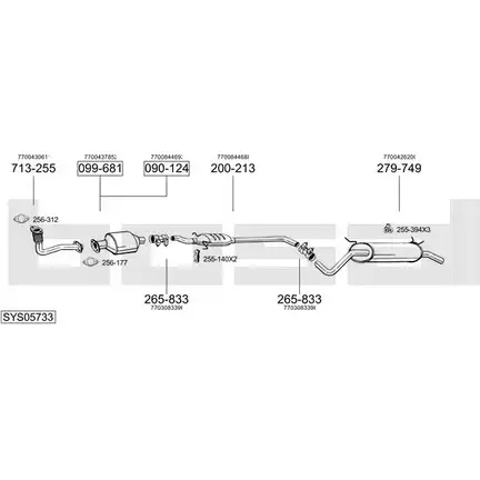 Выхлопная система BOSAL SYS05733 Y 9HLV 540880 изображение 0