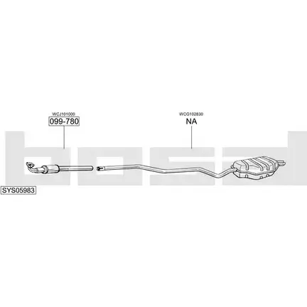 Выхлопная система BOSAL SYS05983 541061 U92V EWD