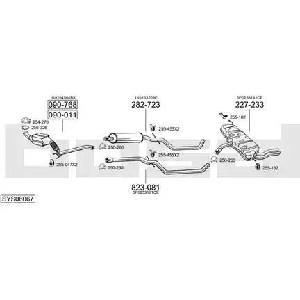 Выхлопная система BOSAL 541119 Q Q7F6AW SYS06067
