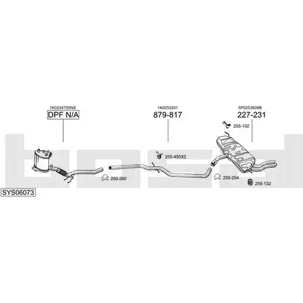 Выхлопная система BOSAL SYS06073 541125 411 TTT