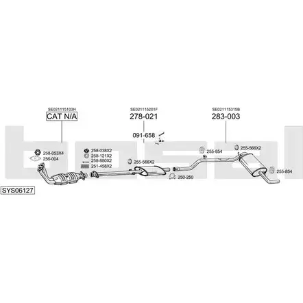 Выхлопная система BOSAL SYS06127 BSNXB YP 541169