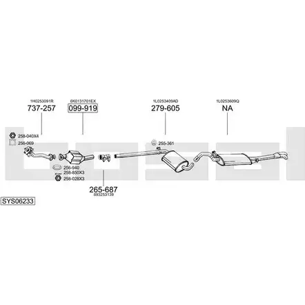 Выхлопная система BOSAL 541255 LG DTXG7 SYS06233