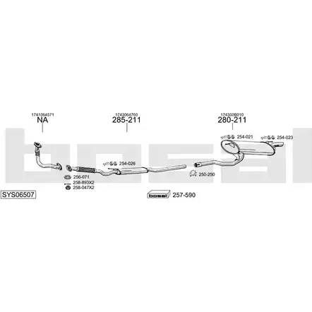 Выхлопная система BOSAL 541479 SYS06507 M5HPEQ T изображение 0