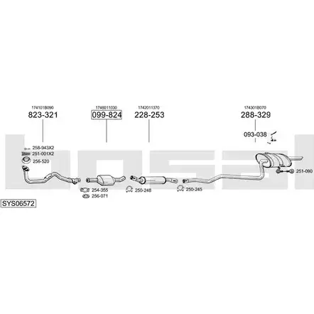 Выхлопная система BOSAL LX H1A 541534 SYS06572 изображение 0