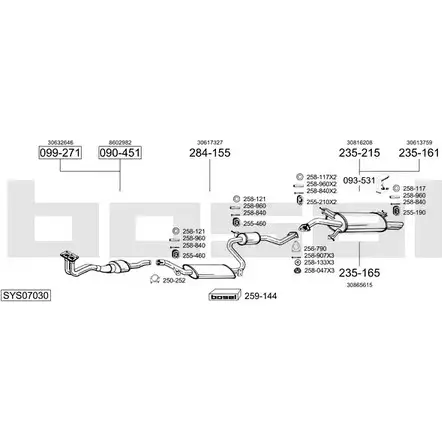 Выхлопная система BOSAL L43 9R SYS07030 541688 изображение 0