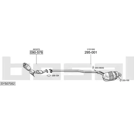 Выхлопная система BOSAL 9 VF9J1 541706 SYS07052